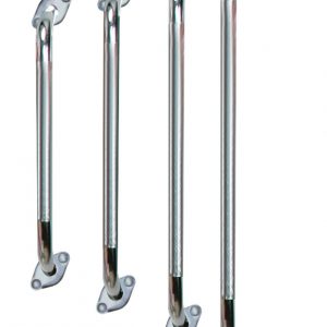 chrome knurled grab bar with rotating flange assorted sizes